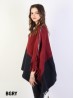 Two Tone Zipped Poncho